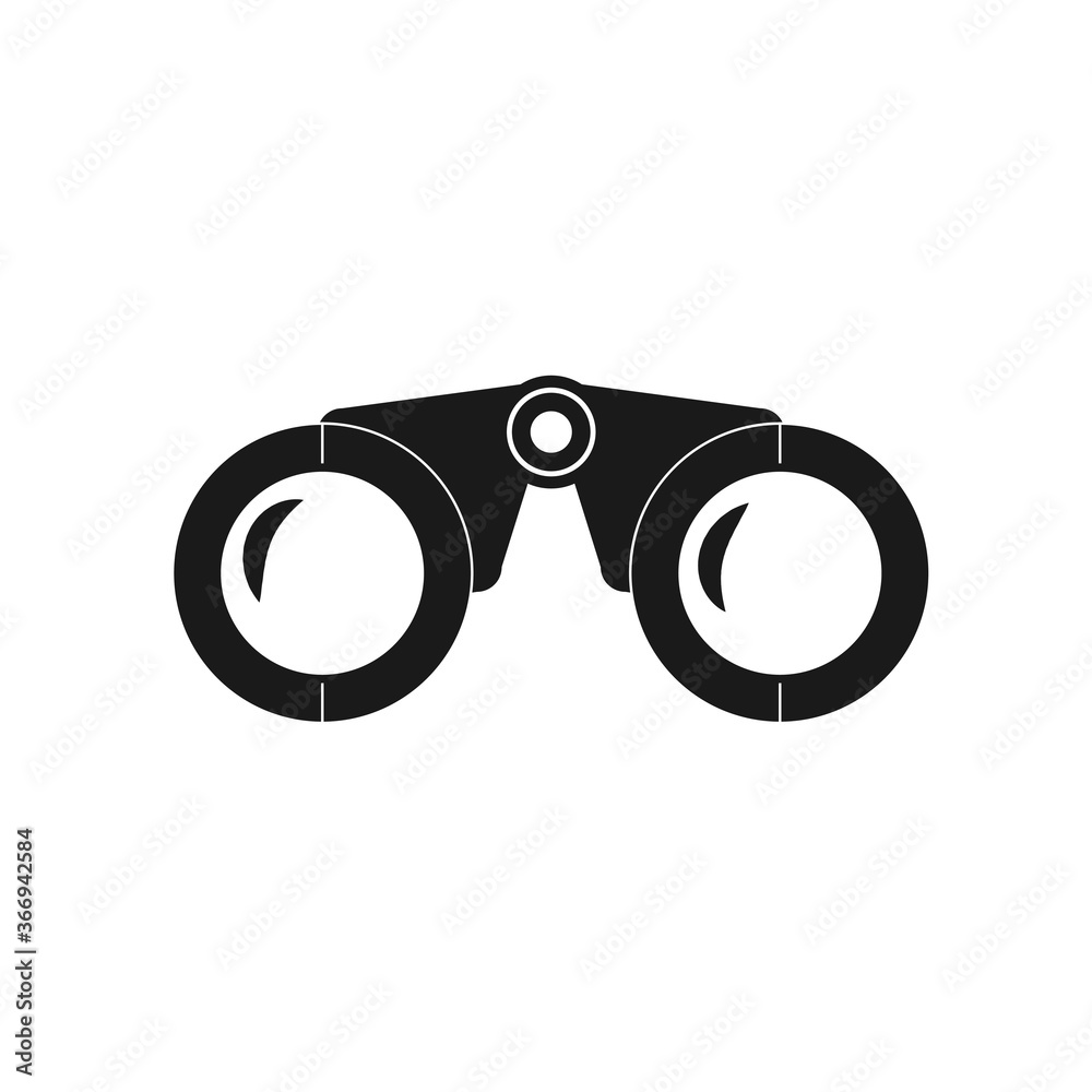 Binoculars badge icon. Simple glyph, flat vector of web icons for ui. binocular sign Binoculars badge icon. Simple glyph, flat vector of web icons for ui. binocular sign
