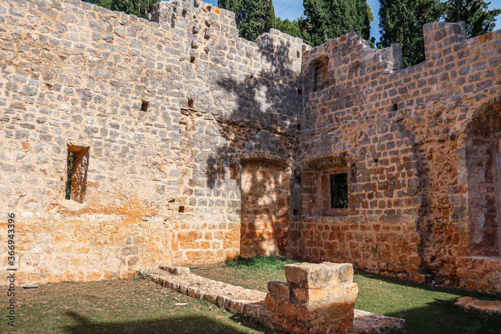 monestary ruins in Lokrum Croatia 