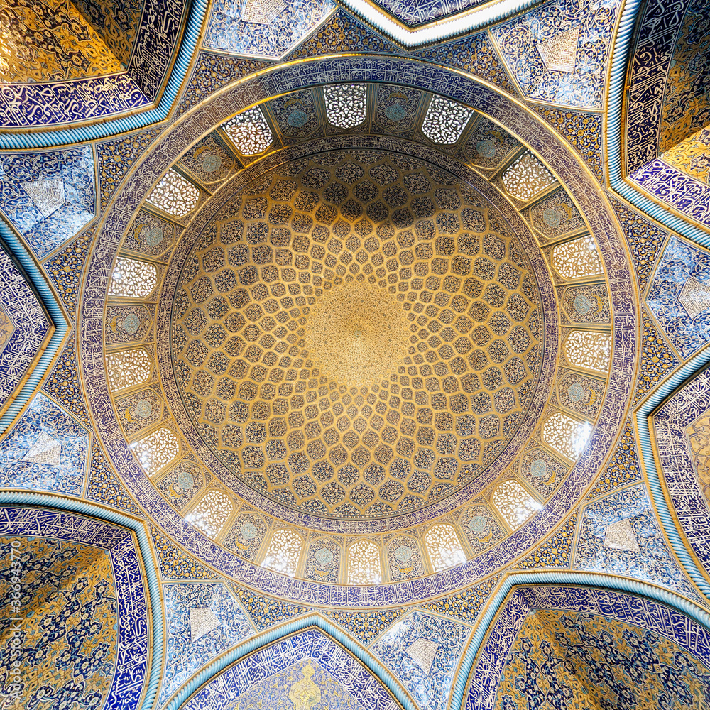 Iwan, Dome, Masjed-e Imam Mosque, Maydam-e Iman square, Esfahan, Iran