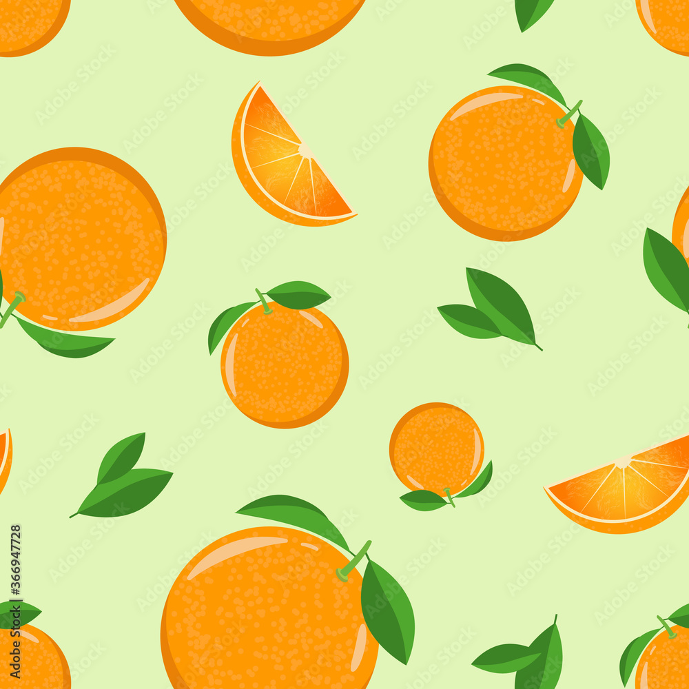 Orange slices seamless pattern. For printing on fabrics, packaging, various backgrounds. Orange slices seamless pattern. For printing on fabrics, packaging, various backgrounds.
