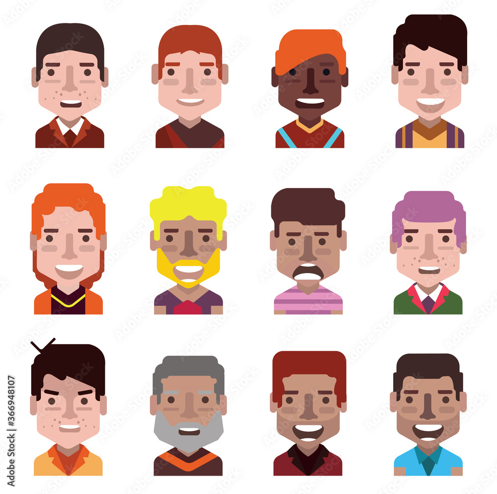Collection of avatars ( Man and woman Characters ) Collection of avatars ( Man and woman Characters )