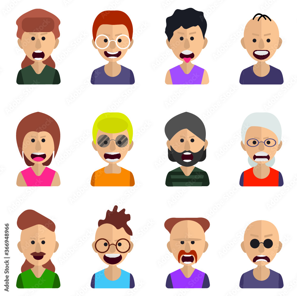 Collection of avatars ( 324 Man and woman Characters ) Collection of avatars ( 324 Man and woman Characters )