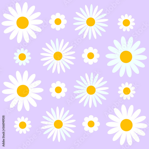 Vector minimalism flat modern flower chamomile pattern