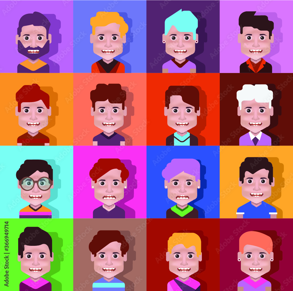 Avatar icon set - High quality avatars. User avatars, for social network (Male and female faces ) Avatar icon set - High quality avatars. User avatars, for social network (Male and female faces )