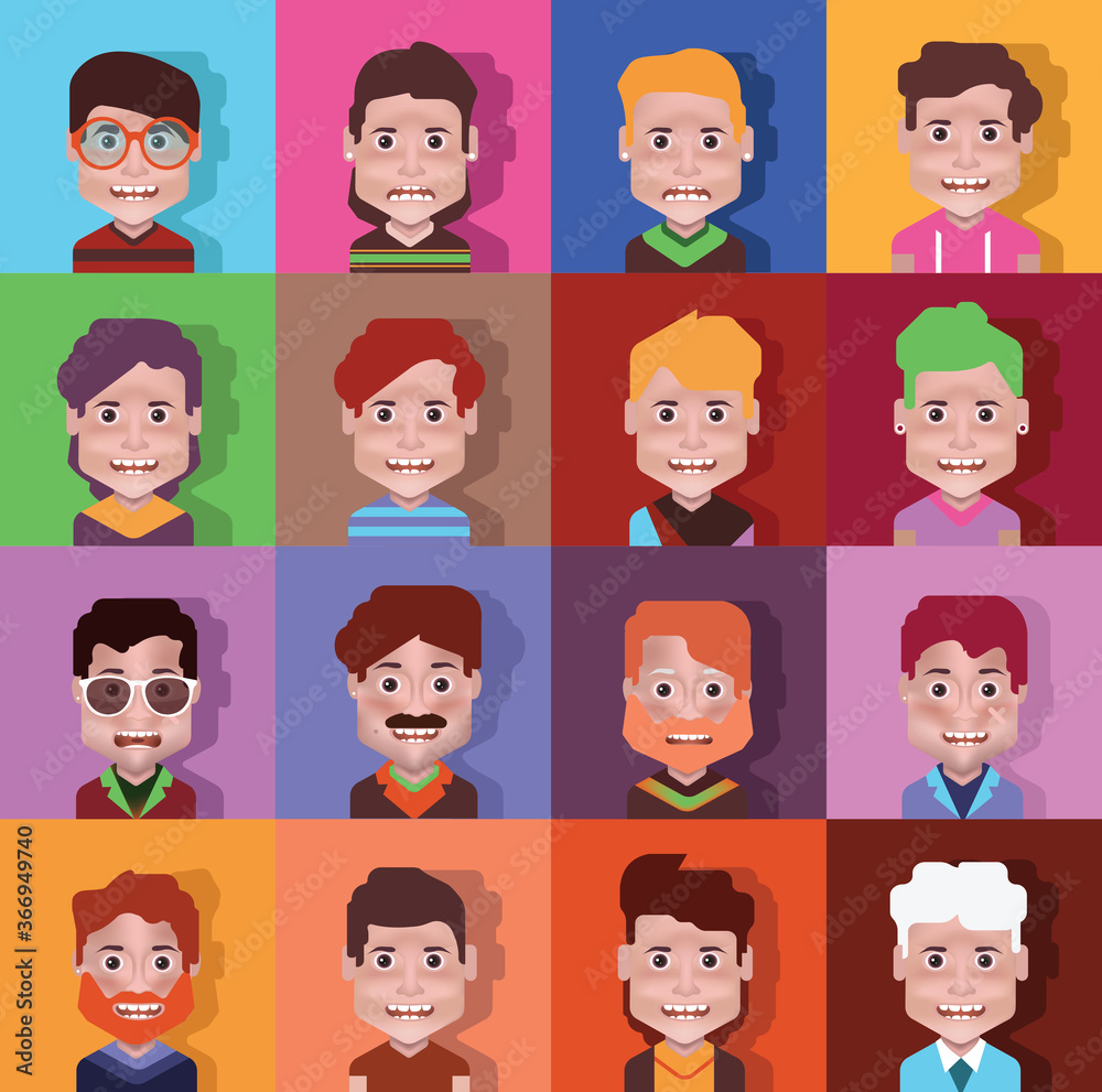 Collection of avatars ( Man and woman Characters ) Collection of avatars ( Man and woman Characters )