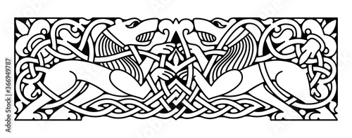 Ethnic vintage border. Vector illustration