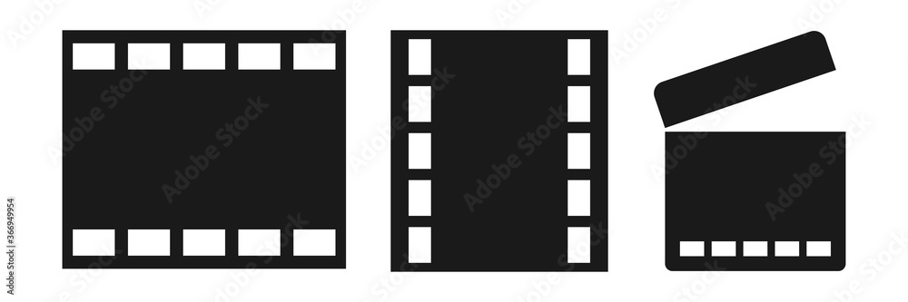 Vector illustration of Film strip roll or Video tape photo film strip frame Vector illustration of Film strip roll or Video tape photo film strip frame
