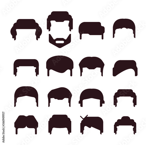Man hair, Woman , vector hairstyle - vector Use for avatars