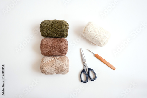 knitting needles and yarn