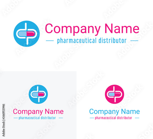 Health care / Medical and Pharmacy logo. Pharmaceutical distributor logo concept.