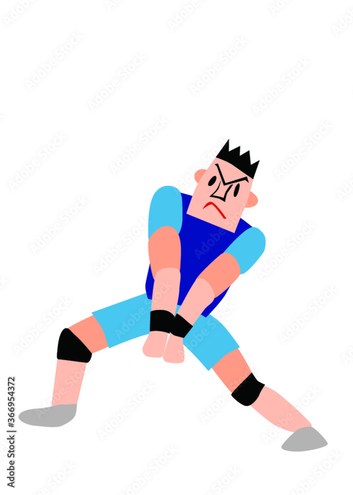 Obraz premium バレーボール アンダーハンドパス