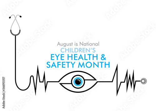 children's eye health and safety month poster design
