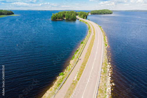 Wallpaper Mural Aerial view of Pulkkilanharju Ridge on lake Paijanne, Paijanne National Park, Finland. Torontodigital.ca