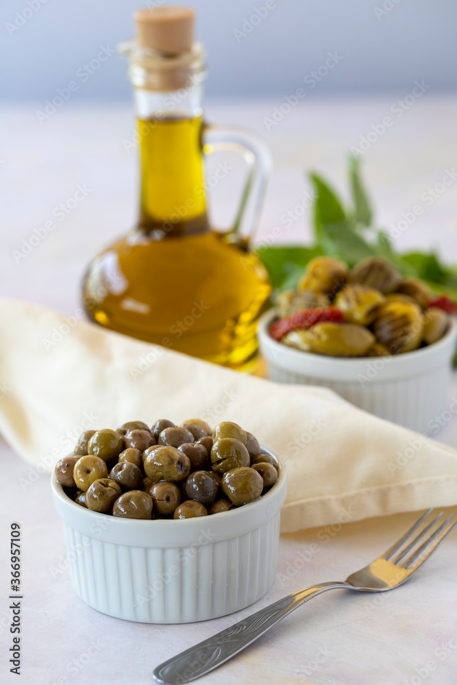 olives on a white background olives on a white background