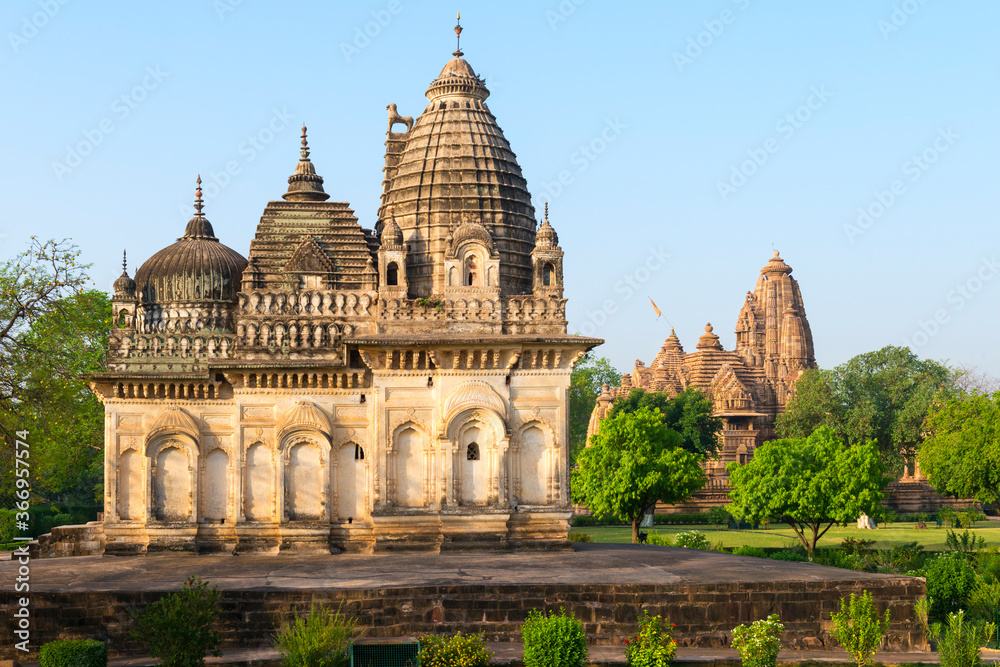 Parvati temple known as Unity of Religion Temple dedicated to three religions: Islam, Buddhism, Hinduism, Khajuraho Group of Monuments, Madhya Pradesh state, India