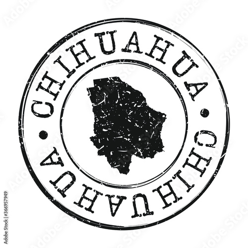 Chihuahua Mexico Map Postmark. A Silhouette Postal Passport. Stamp Round Vector Icon. Vintage Postage Designs.