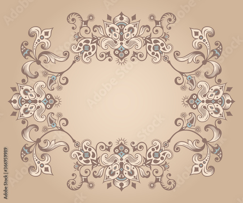 Vector ornamental nature vintage border