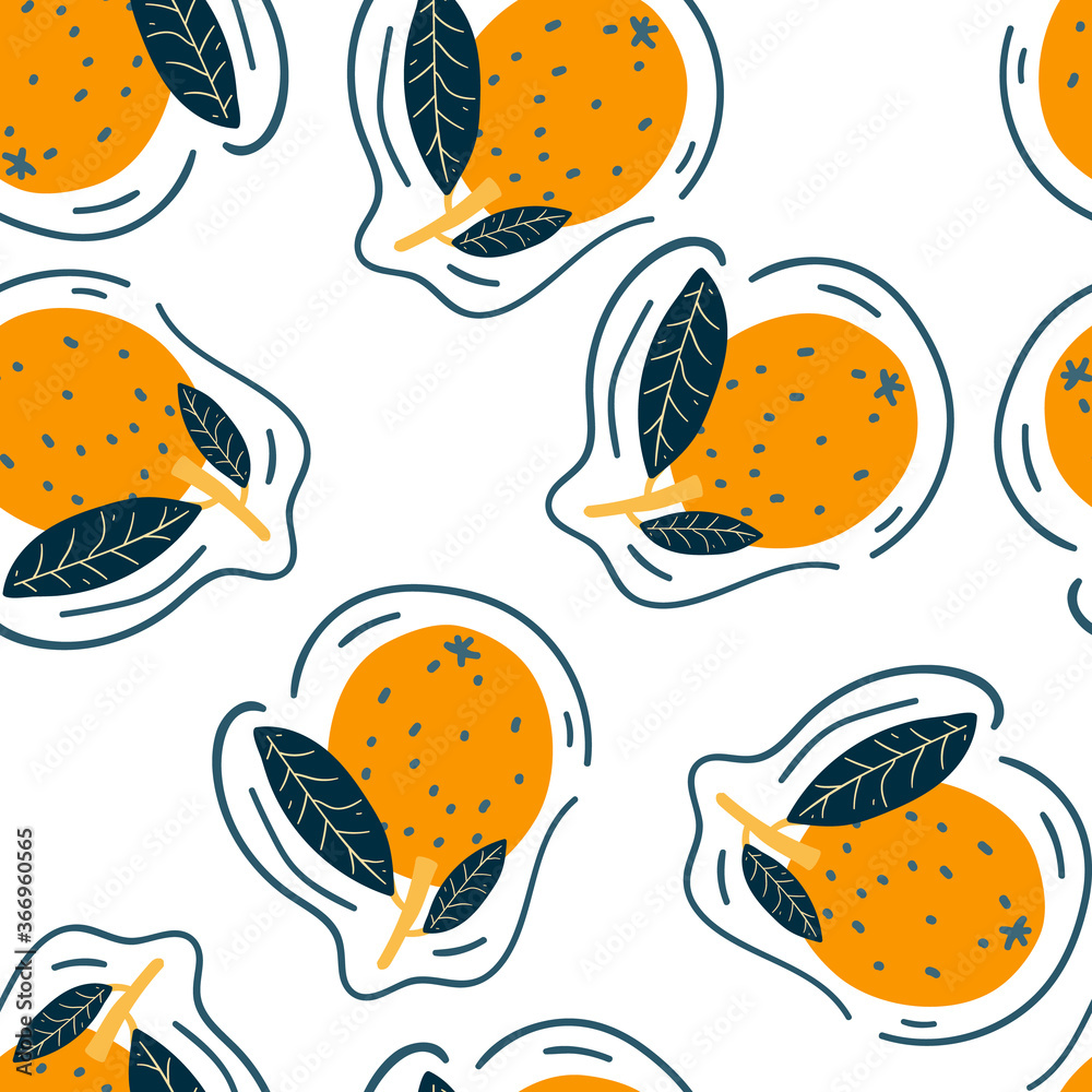 seamless pattern with hand drawn orange fruit. creative designs for fabric, wrapping, wallpaper, textile, apparel. seamless pattern with hand drawn orange fruit. creative designs for fabric, wrapping, wallpaper, textile, apparel.