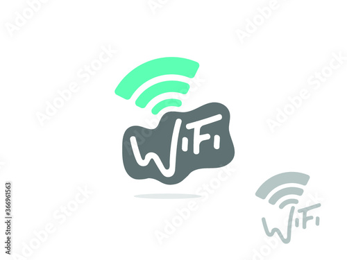 Wireless logo on white