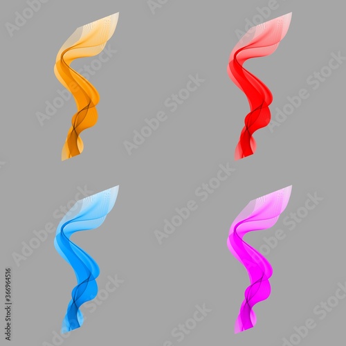 set of colorful ribbons
