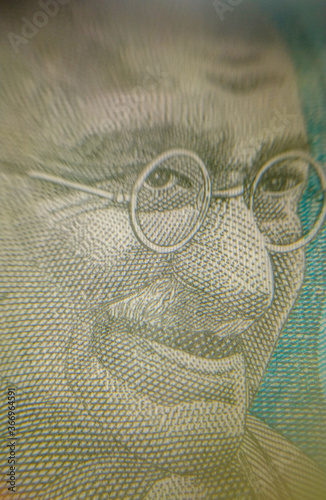 close up of Indian money Gandhiji