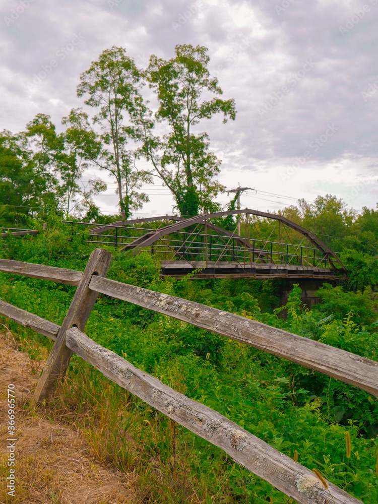 wooden bridge in the forest wooden bridge in the forest
