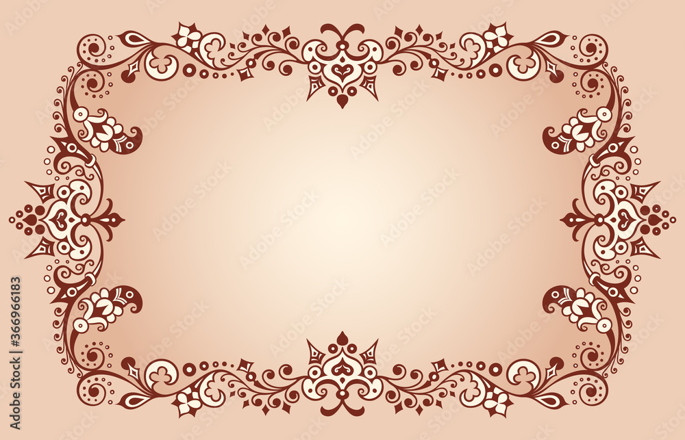 Vector ornamental nature vintage border