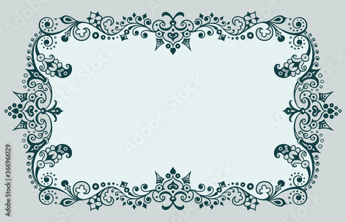 Vector ornamental nature vintage border