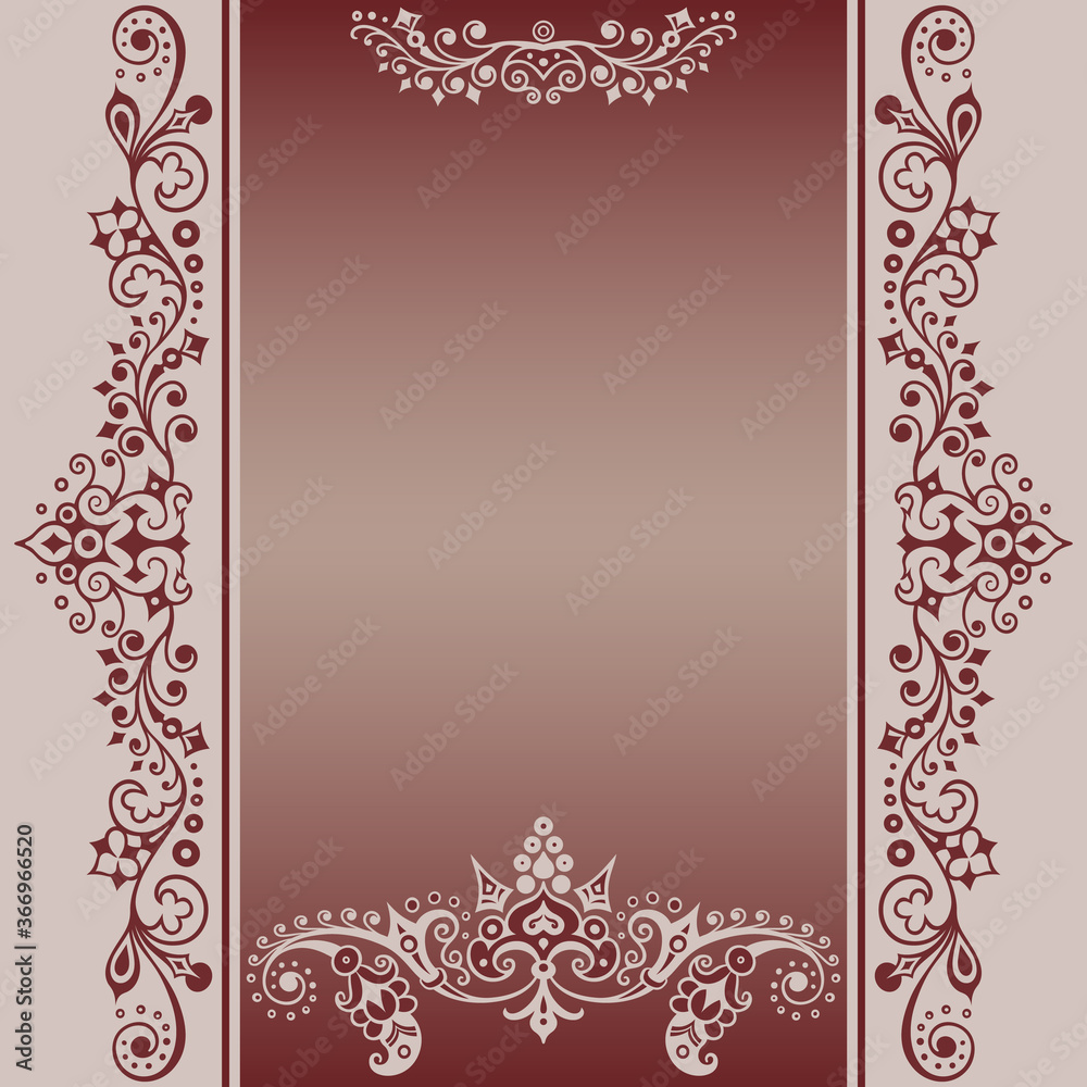 Vector ornamental nature vintage border