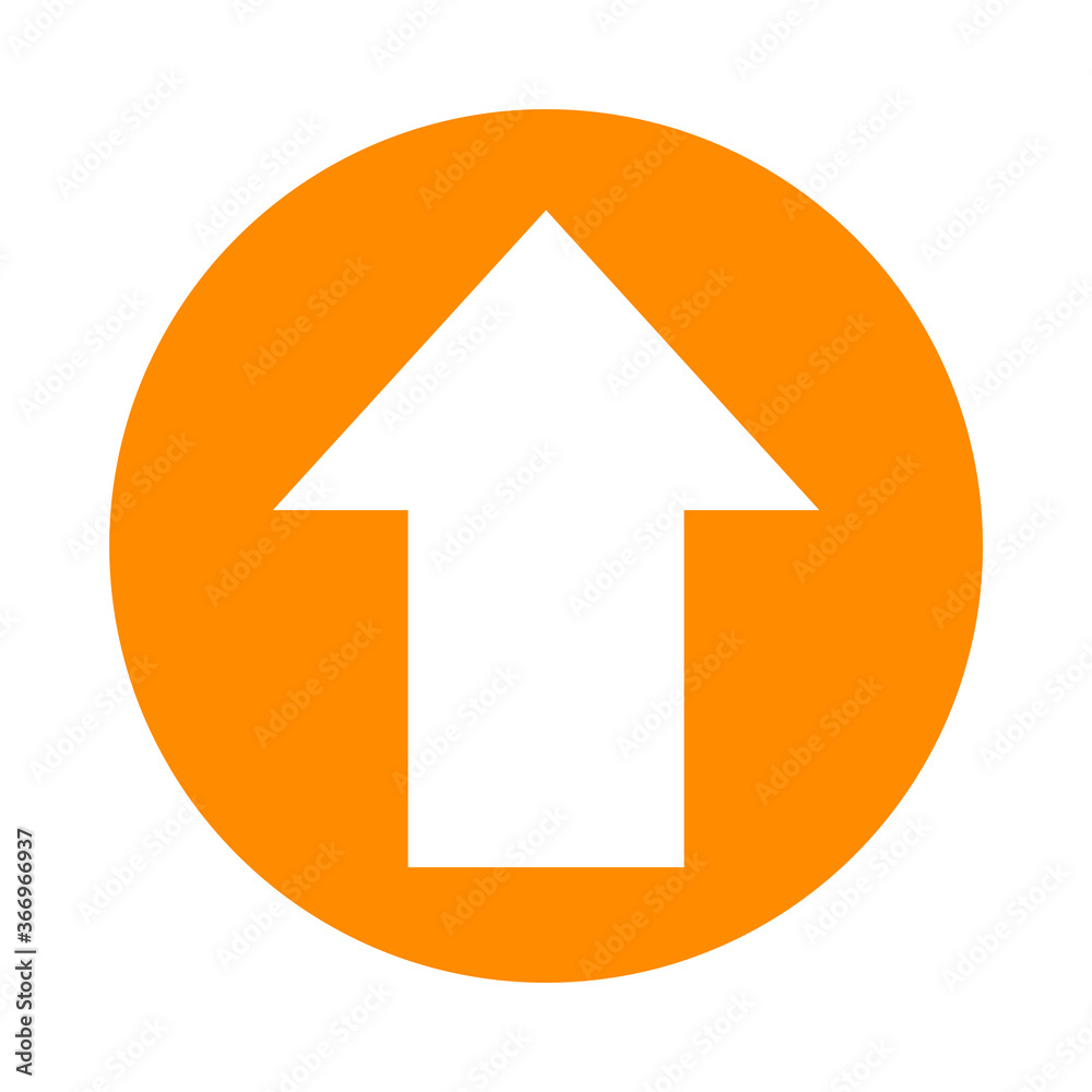 arrow pointing up white in circle orange for icon flat isolated on white, circle with up arrow for button interface app, arrow sign of next or download upload, arrow simple symbol for direction arrow pointing up white in circle orange for icon flat isolated on white, circle with up arrow for button interface app, arrow sign of next or download upload, arrow simple symbol for direction
