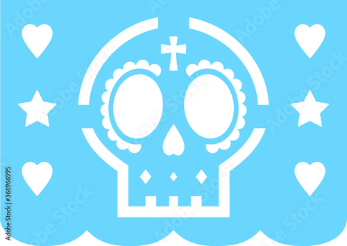 Fotografija El dia de los muertos papel picado