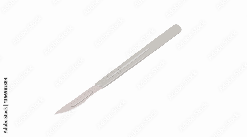 Vector Isolated Illustration of a Scalpel Vector Isolated Illustration of a Scalpel
