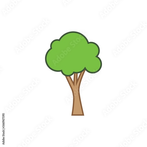 tree cartoon vector icon illustration design