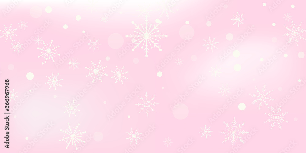 Snowflakes. Snow, snowfall. Falling scattered white snowflakes on a gradient background. Vector Snowflakes. Snow, snowfall. Falling scattered white snowflakes on a gradient background. Vector