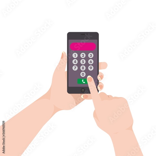 Hand Holding Mobile Phone