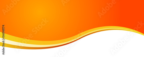Fotografie, Obraz Abstract modern orange yellow white banner background gradient color