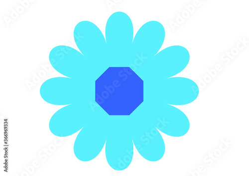 カラフルお花イラスト　かわいい