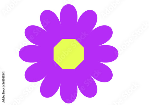 カラフルお花イラスト　かわいい