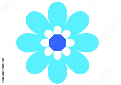 カラフルお花イラスト　かわいい