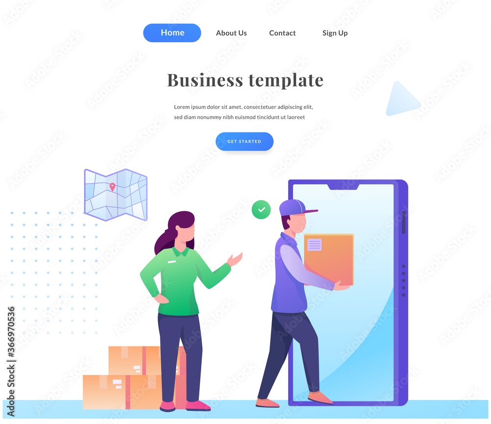 web landing page sending package web landing page sending package