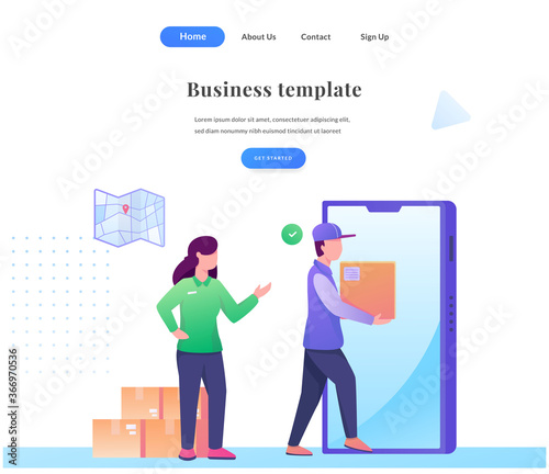 web landing page sending package