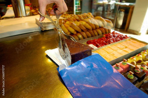 cake in the pastry shop