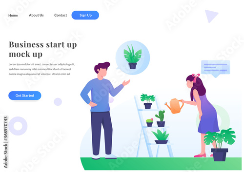 web landing page talking about plant