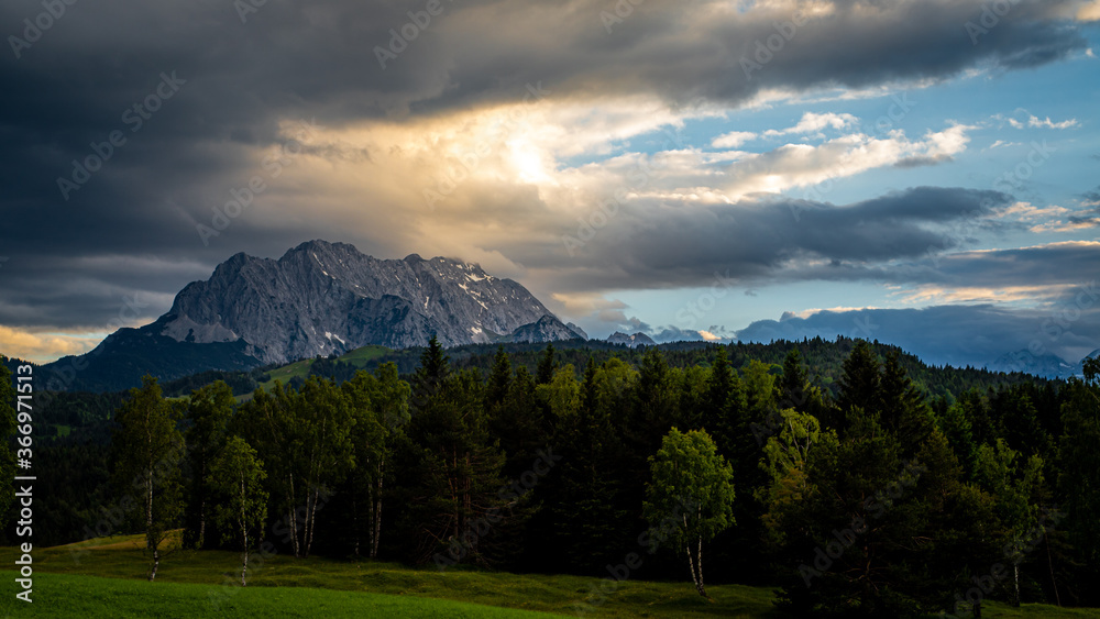 Naklejka premium mountain alps clouds view