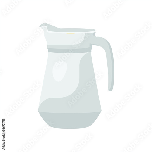 Jug Water Liquid Empty 3D realistic vector artwork illustration