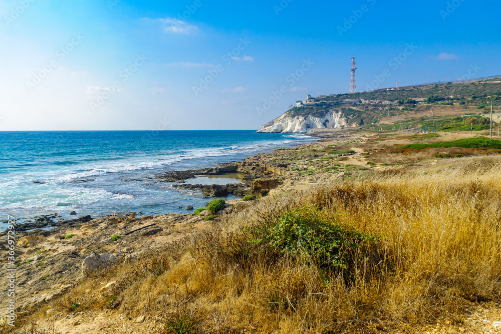 Coast and Rosh Hanikra cliffs, Northern Israel