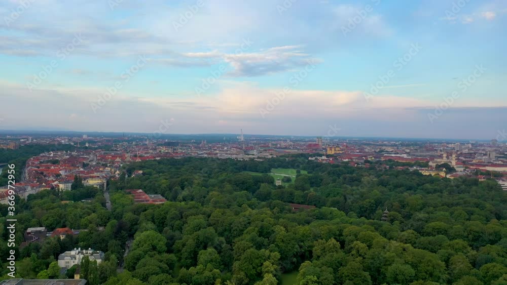 Munche germany skyline aerial drone video in 4k. Munche germany skyline aerial drone video in 4k.