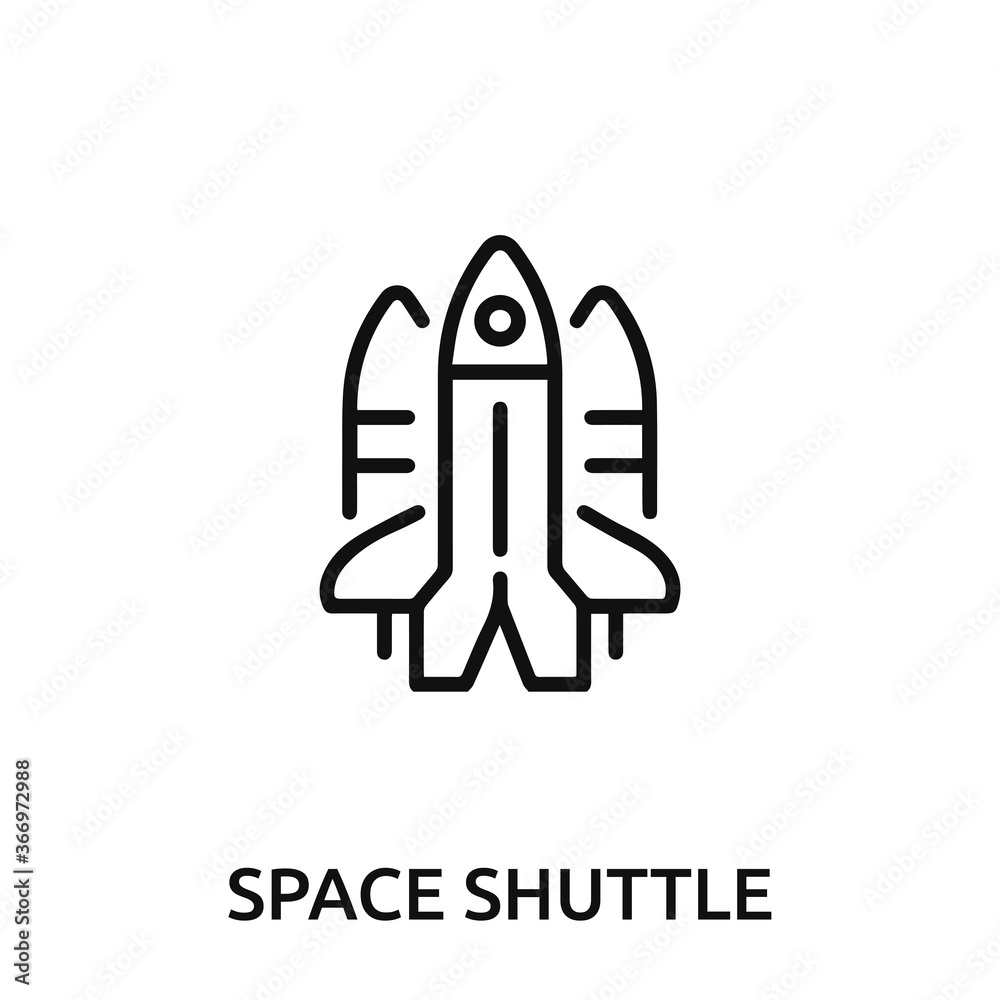 space shuttle icon vector. space shuttle sign symbol for modern design.
