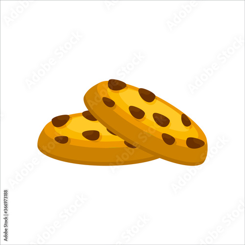 Chocolate Cookies Biscuits Slice Food Bakery Bake Cake Eatable vector artwork illustration