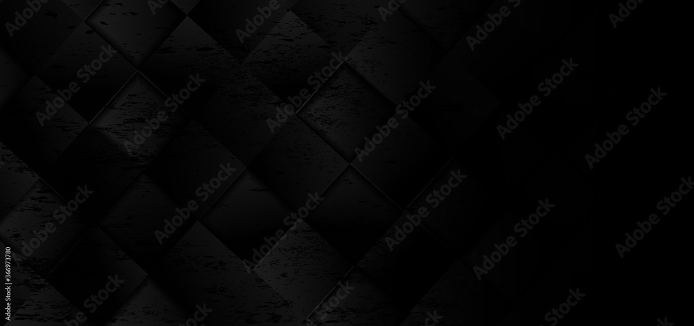 Black square with grunge texture background.